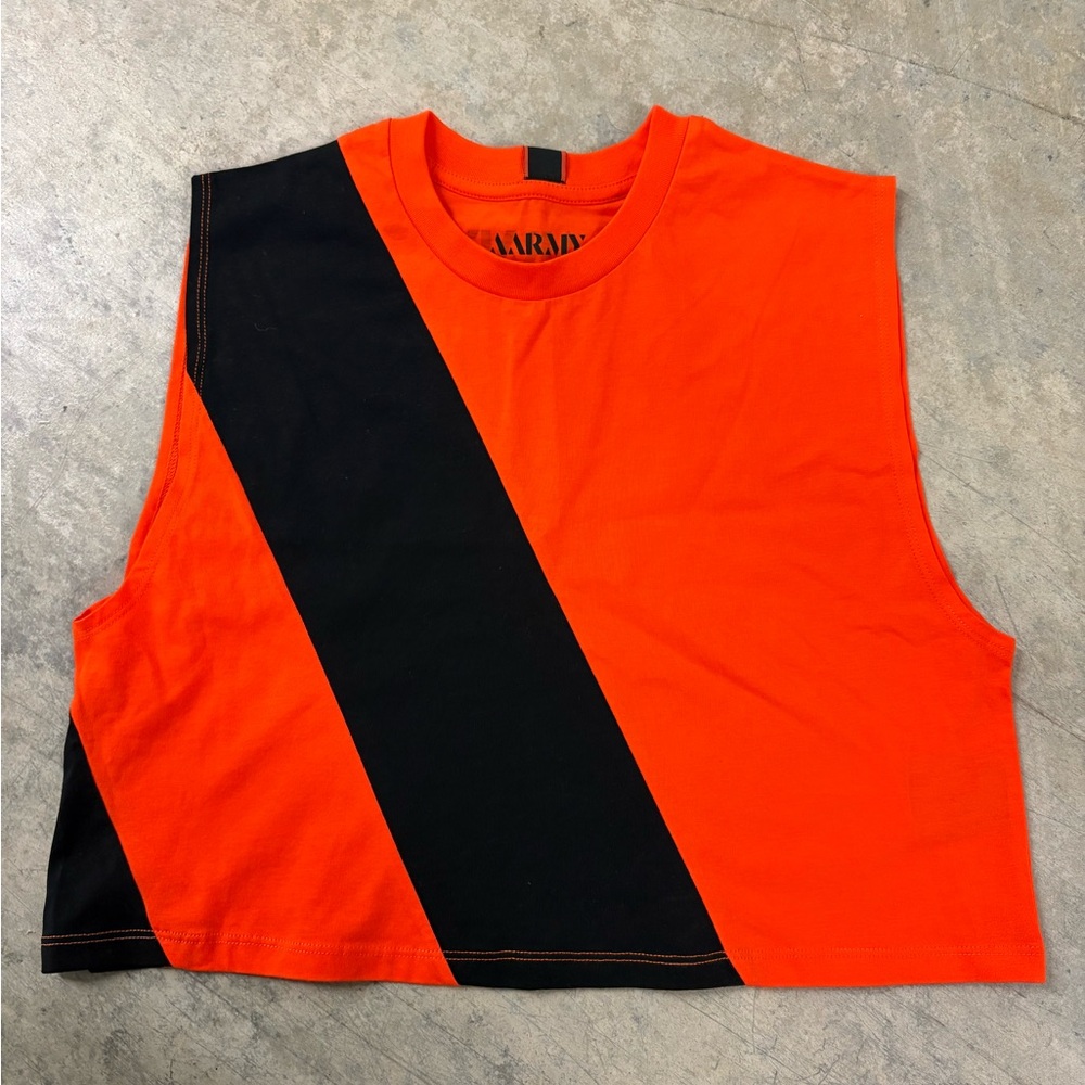 AARMY Orange and Black Women's‎ Top